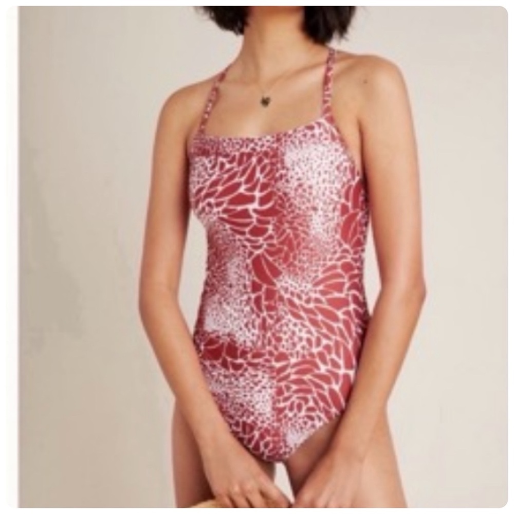 NWT Anthropologie Nella One-Piece Swimsuit in Madagascar, S